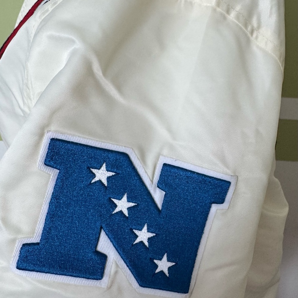 San Francisco 49ers Cream & Red Varsity Bomber Jacket - Picture 5 of 12
